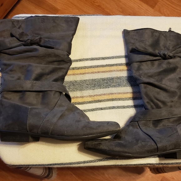 Comfort View Boots 10½W Grey Suede - Picture 2 of 3